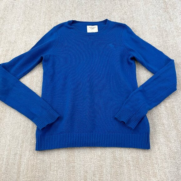 Abercrombie & Fitch Sweaters - Abercrombie & Fitch Blue Cotton Sweater M